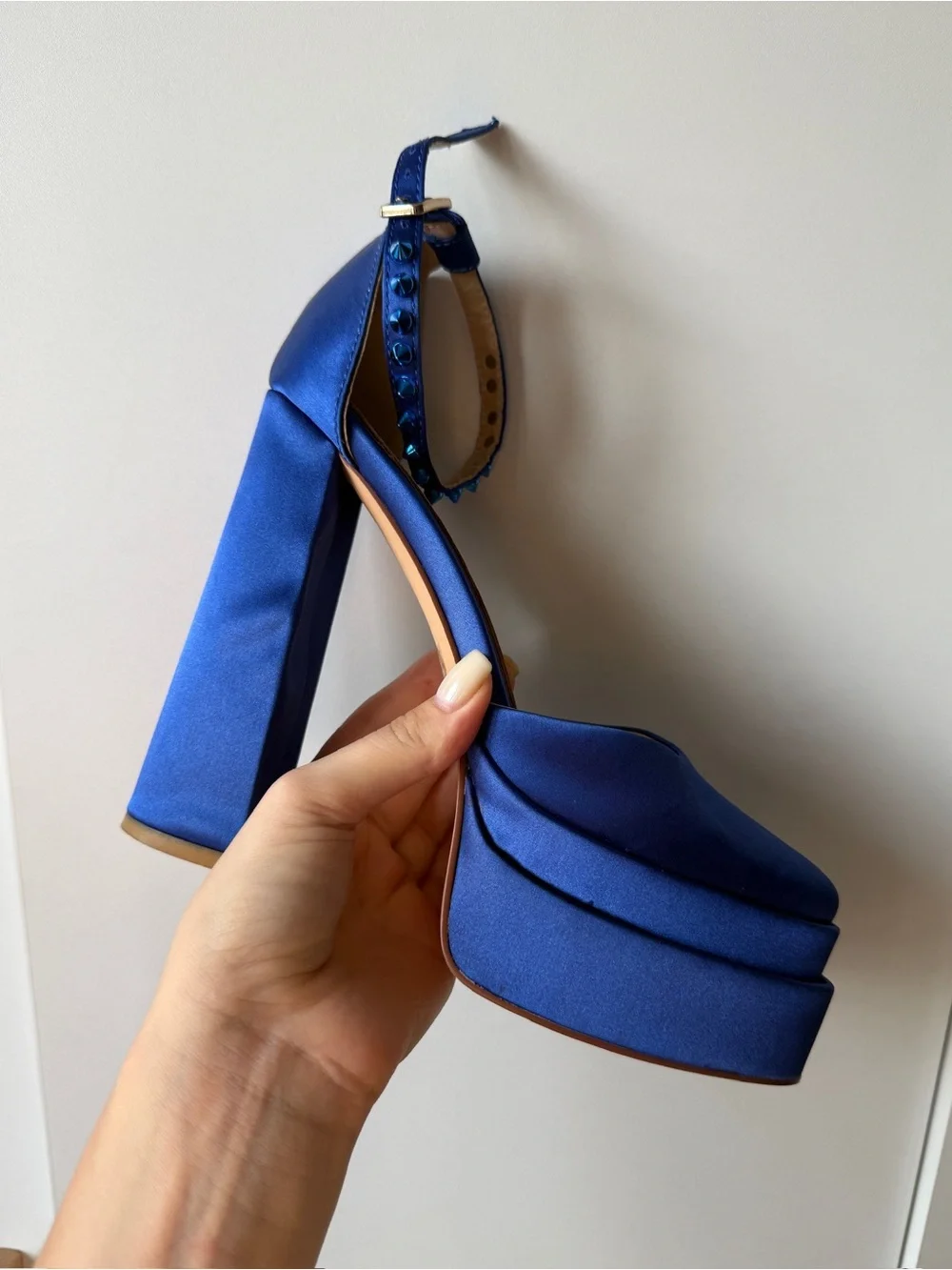 Azalea Wang Super Heels Platform In Blue Size Fits 8-9